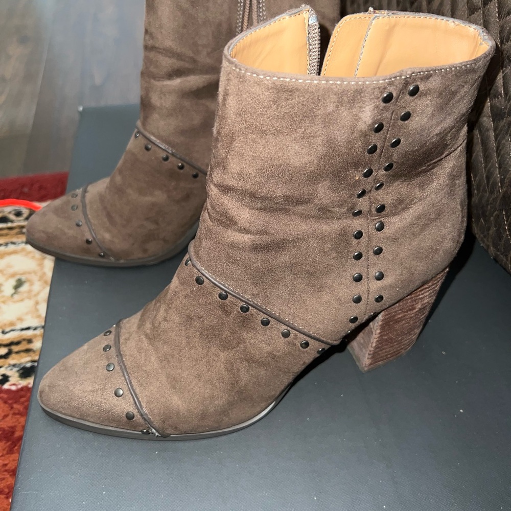 Light Brown Suede Boots by Report